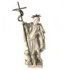 Hl. Johannes der Täufer. Deutsch, 18. Jh. Stehend mit Fahne, zu seinen Füßen das Lamm. Alabaster. Finger der rechten Hand und linke Hand lose, besch., rep. H. 28 cm.