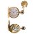 Herrensavonette. Gold, Schweiz. Mit Uhrenkette. Leicht best., Uhrenglas mit Sprung.