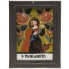 Hinterglasbild. Buchers oder Sandl. Hl. Margareta. Tempera/Glas. 20 x 14 cm.