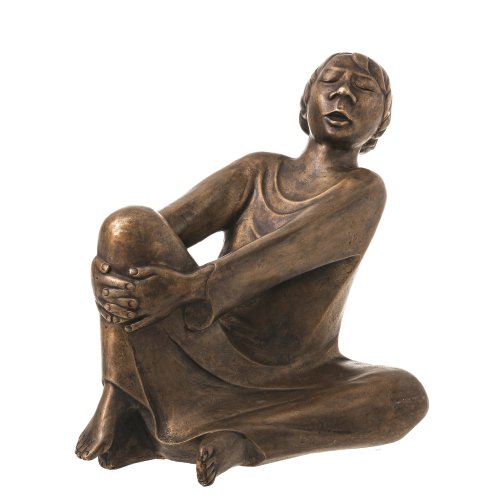 Barlach, Ernst. Singender Mann. Bronze, H. 33 cm. Posthumer, nicht vom Künstlernachlass autorisierter Nachguss.