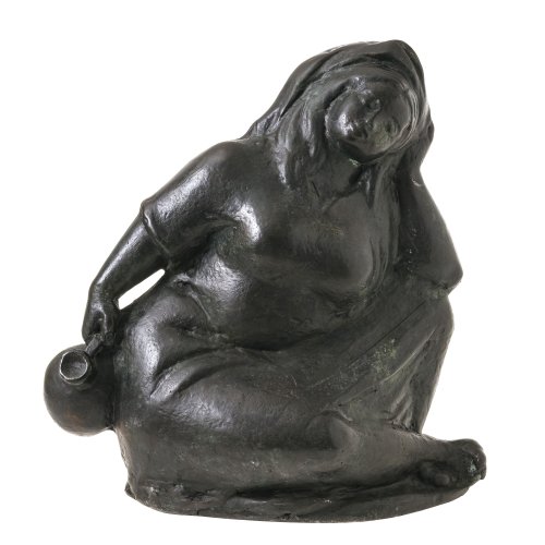 Kruk, Gregor. Mädchen mit Krug. Bronze, H. 33 cm. Sign.  Posthumer Nachguss.