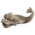 Gartenfigur. Drachenfisch. Kunststeinguss. Best., rep. H. 25 cm, L. 70 cm.