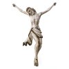 Corpus Christi. 18./19. Jh. Corpus Christi, Dreinageltypus. Holz, übergangene Farbfassung in Weiß und Gold. Besch., Arme rep. L. ca. 43 cm.