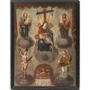Süddeutsch, 18. Jh. Votivtafel. Öl/Lw. 131 x 100 cm. Rest., unsign., dat.  