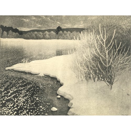 Deutsch, 20. Jh. Winterlandschaft. Mischtechnik. 24 x 31,5 cm. unles. sign.