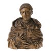 Süddeutsch, 19. Jh. Büste eines Heiligen, vermutlich des Nikolaus von Tolentino. Holz. H. 38,5 cm. Best.