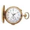 Herrensavonette. 14 K RG, Invicta, mit Repetition. Deckel mit gravierten Initialen.