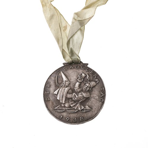 Medaille zum Gauklertag, München, 1938, versilbert.