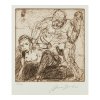 Konvolut Grafiken. Zwei Radierungen von Hrdlicka, zwei Lithografien im Offset-Verfahren, Henri Matisse und unbekannt.