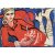 Druckgrafik (giclée), Liegende Frau in Rot mit Getränk. 44,5 x 61 cm. Sign., Ed. 9/50. Prägestempel Galerie Edition F.