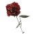 Wanddekoration in Form einer Rose. Metall, farbig gefasst.