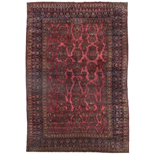 Teppich. Amerikanischer Sarough/Saruk. Stark abgetreten, rep. 425 x 294 cm.