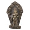 Nepal, 19./20. Jh. Bodhisattva Padmapani (weibl.), Kupferblech. Reste von Vergoldung. Risse im Blech. H. 31,5 cm.