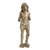 Sebastians-Prozessionsfigur. Lateinamerika. Holz, Restfassung, fragmentarisch. H. 87 cm.