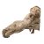 Jesuskind, Fragment einer Gottesmutterfigur mit Kind. Holz, Inkarnatfassung. Besch. H. 35 cm.
