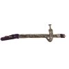 Yemenitischer Gürtel mit Dolch (Jambiya/Khanjar). Griff und Scheide Metall, L. Dolch 30 cm. Alterungsspuren, besch., erg.