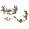 Zwei Hochzeitskronen, ein Anstecker. Metalldraht. Leicht besch. L. 7-15 cm.