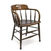 Captains Chair. England. Rüster. Alterungsspuren, Sitzfläche erg. H. 75 cm.
