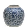 Ingwertopf. Blau glasiert. China. Ohne Deckel. Best. H. 20 cm.