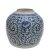 Ingwertopf. Blau glasiert. China. Ohne Deckel. Best. H. 20 cm.