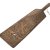 Mangelbrett. Holz, Flachschnitzarbeit. L. 60 cm.