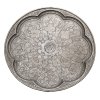 Tablett. Metall, geätzter Dekor. Orientalisch. ø 50 cm.