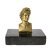 Briefbeschwerer. Bronze, vergoldet, auf Marmorsockel. Dichterbüste. H. 9 cm.