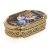 Tabatiere. Gold, vierpassige Form. Miniatur nach Jacques Louis David. 2,6 x 8,8 x 6 cm.