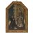 Votivtafel. Hl. Erasmus mit Winde und Bischofstab, daneben betender Votant mit eingebundenem Fuß. 17 x 12 cm. Rücks. bez.: