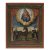 Votivtafel. Muttergottes mit Kind in Wolkenaureole. Darunter zwei betende Votanten im Beichtstuhl mit einem Pferd. Dat. 1816. 28,5 x 32 cm.
