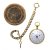 Spindeluhr. Um 1800, vergoldet, mit Uhrkette und Schlüssel.
