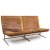 Lounge-Zweisitzer. Preben Fabricius & Jorgen Kastholm - BO-562/BO-561, 1963. Stahlgestell, Lederpolster. 1960er Jahre. Gebrauchsspuren. Ca. 78 x 150 x 67 cm.