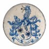 Platte. Wappen des Hauses Visconti.  Toskana, 16. Jh. Majolika, Blaumalerei. ø31 cm.