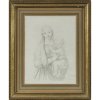 Agricola, Karl Josef Aloys, zugeschrieben. Madonna mit dem Jesuskind. Bleistiftzeichnung. 28 x 21 cm. Min. fleckig.
