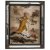Hinterglasbild. Ignatius von Loyola. Rahmen mit Spiegelglaseinlagen (besch.). Farbablösungen. 25 x 19 cm.