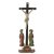 Kreuzigungsszene. Oberammergau. Holz, farbig gefasst. Besch. H. 33,5 cm.