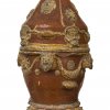 Dörrofen. Keramik, farbig glasiert. Italien, 17./18. Jh. H. 87 cm.