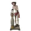 Christus an der Geißelsäule. Holz, Farbfassung. Besch., Teile fehlen. H. 47 cm.