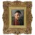 Binder, Alois. Porträt eines Pfeife rauchenden Mannes. Öl/Holz. 18 x 14 cm. Sign.