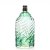 Schnapsflasche. 20. Jh. Geripptes Formlas mit farbigen Einschmelzungen. H. 19 cm.