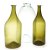 Drei Vorratsflaschen. 19./20. Jh. Farbloses und olivgrünes Glas. Alterungs- und Gebrauchsspuren. H. 37-41 cm.