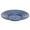 Breitrandschüssel. Kröning. Irdenware, blau glasiert. Min. best. ø 37,5 cm.