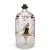 Schnapsflasche. Süddeutschland, 18. Jh. Farbloses Glas, farbige Emailmalerei. Darstellung einer Taube und  Sinnspruch 