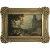 Süddeutsch, 18. Jh. Wilde Bären überfallen eine Familie. Öl/Kupfer. 11,6 x 18 cm. Rest., unsign.