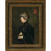 Meisel, Ernst. Porträt eines jungen Mädchens mit Haube und Wappen. Öl/Holz. 32 x 23,5 cm. Rest., sign. Min. Kratzer.
