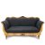 Sofa. Süddeutsch, 19. Jh. Nussbaum furniert. Füße gedrechselt (später). 98 x 181 x 65,5 cm.