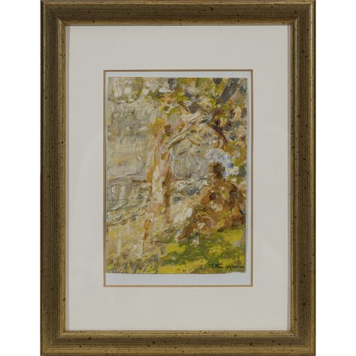 Seyler Julius. Adam und Eva. Öl/Papier. 14,5 x 10,5 cm. Sign.