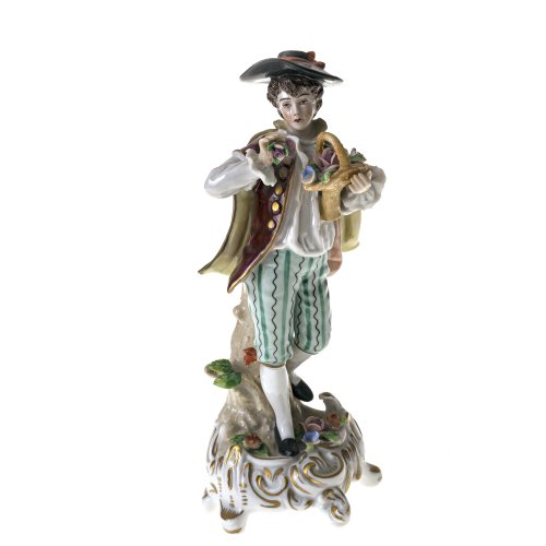 Gärtner. Porzellan, farbig staffiert. Gemarkt. Sitzendorf, um 1850. H. 18 cm.