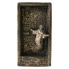 Stadler, Christine. Bronze-Relief. Darstellung des Sonnengesangs des Hl. Franziskus. 29 x 16 x 6 cm. Auf Unterseite monogr.