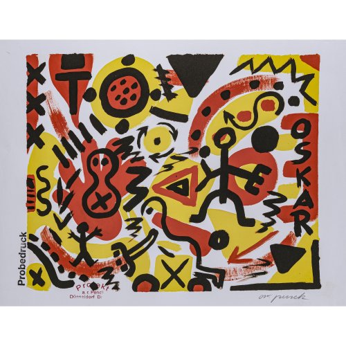 Penck, A.R. Zwei abstrakte Kompositionen 